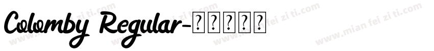 Colomby Regular字体转换